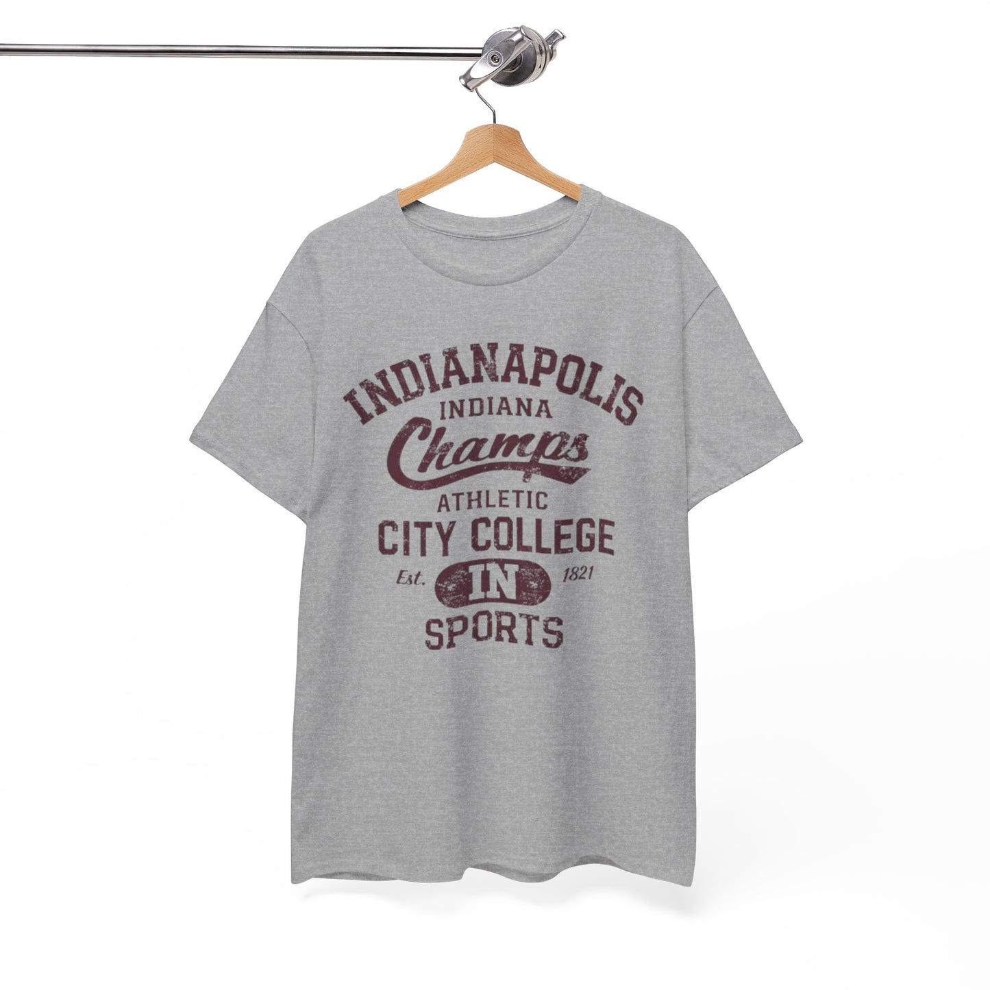 White Smoke Indianapolis Champs Athletic City College T-Shirt
