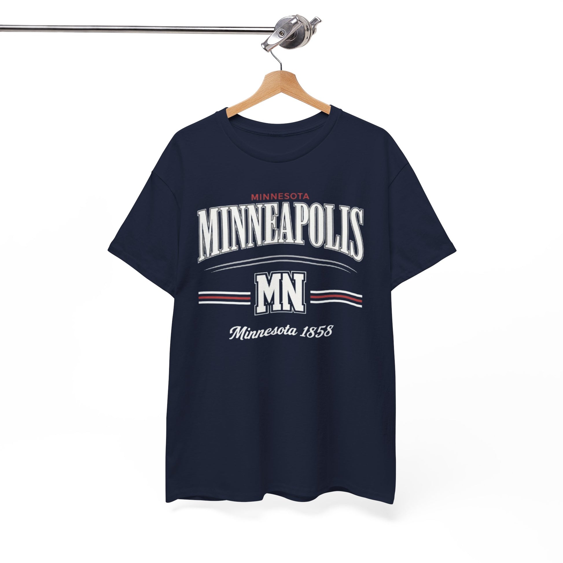 Minneapolis MN Vintage-Style T-Shirt — Minnesota 1858 City streetwear t shirt – football shirt, breathable comfort wear, image 1.0