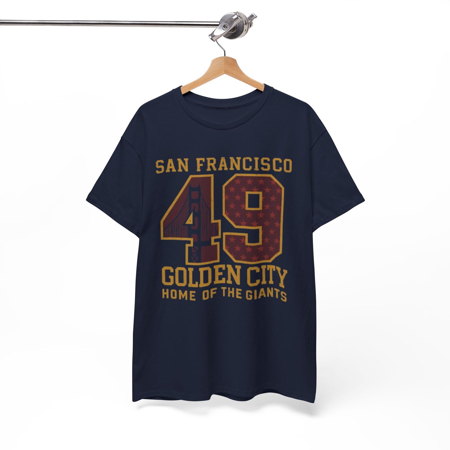 White Smoke San Francisco 49 Golden City Graphic T-Shirt – Vintage Sports City Design