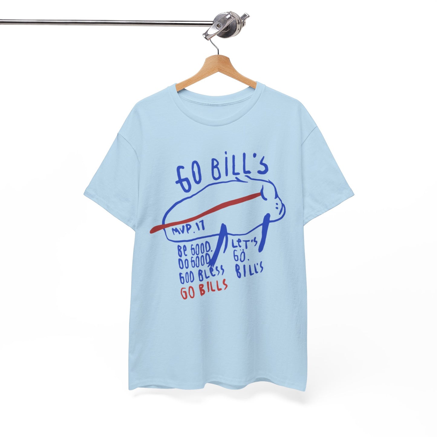 T-Shirt — 'Go Bills' Buffalo Bills Fan Tee (60 Bills Hand‑Drawn Design)