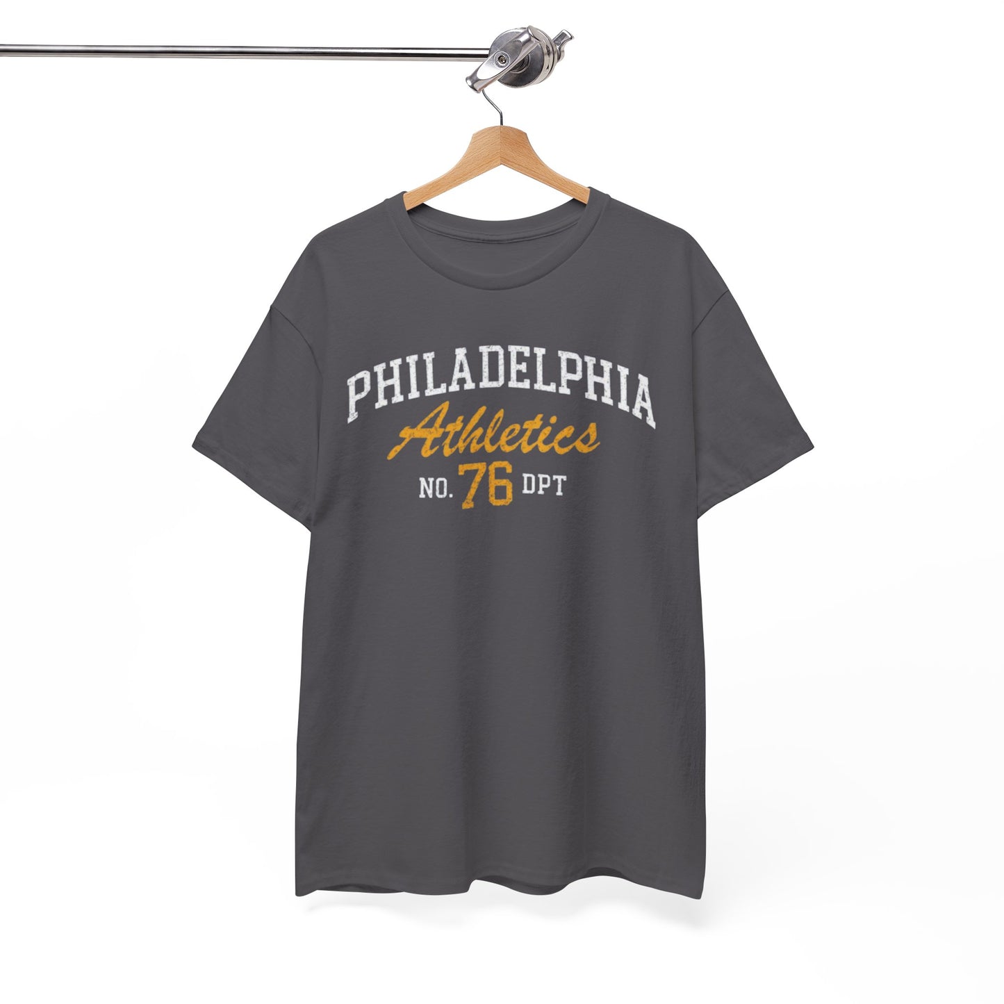 White Smoke Philadelphia Athletics No. 76 Tee casual streetwear  sports fan 76 dept shirt