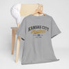 Dark Gray Kansas City Heartland Tee — Vintage Midwest Est. 1850 Cotton Shirt