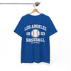 White Smoke Los Angeles Baseball T Shirt 1883 California Vintage Varsity Baseball Tee