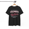 White Smoke Columbus Blue Jackets Hockey T‑Shirt – "Don't Mess With Ohio" Vintage Style