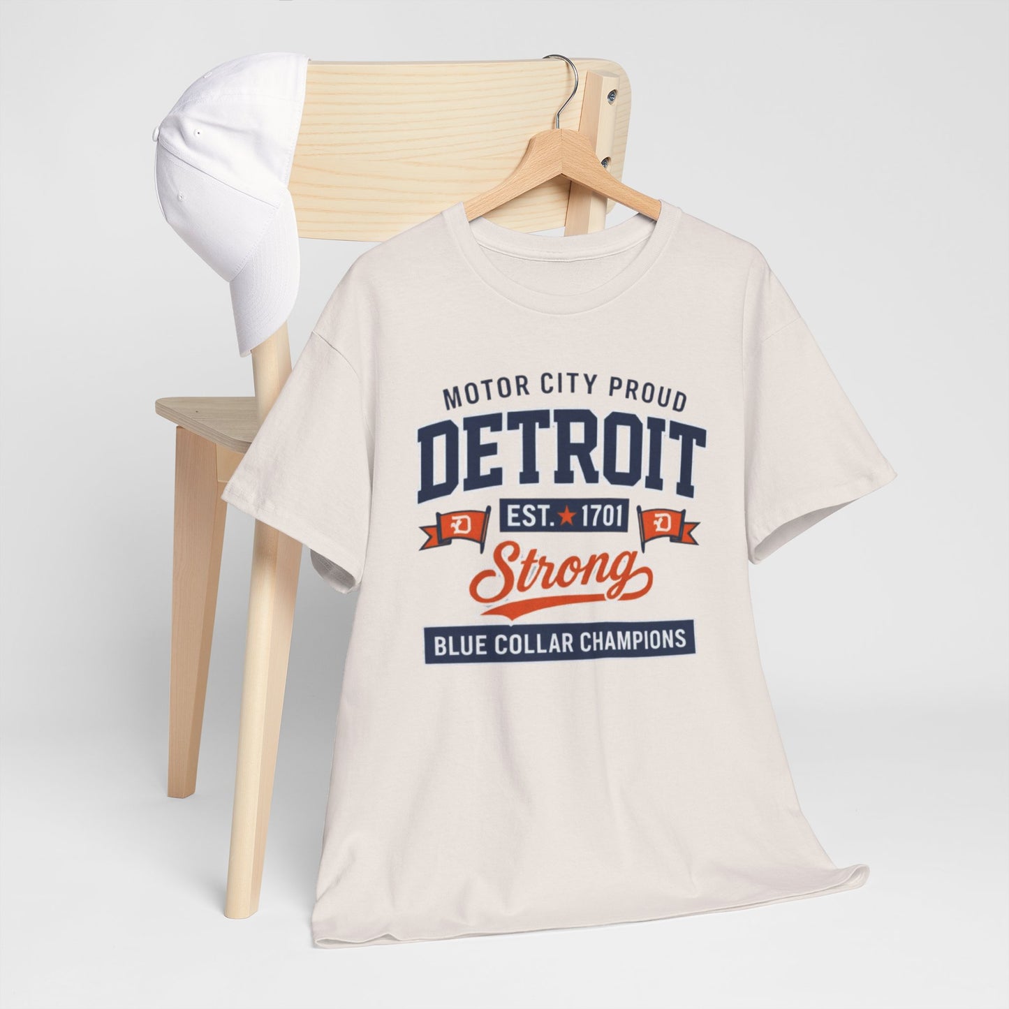 Detroit Strong T-Shirt — Motor City "Blue Collar Champions" Tee