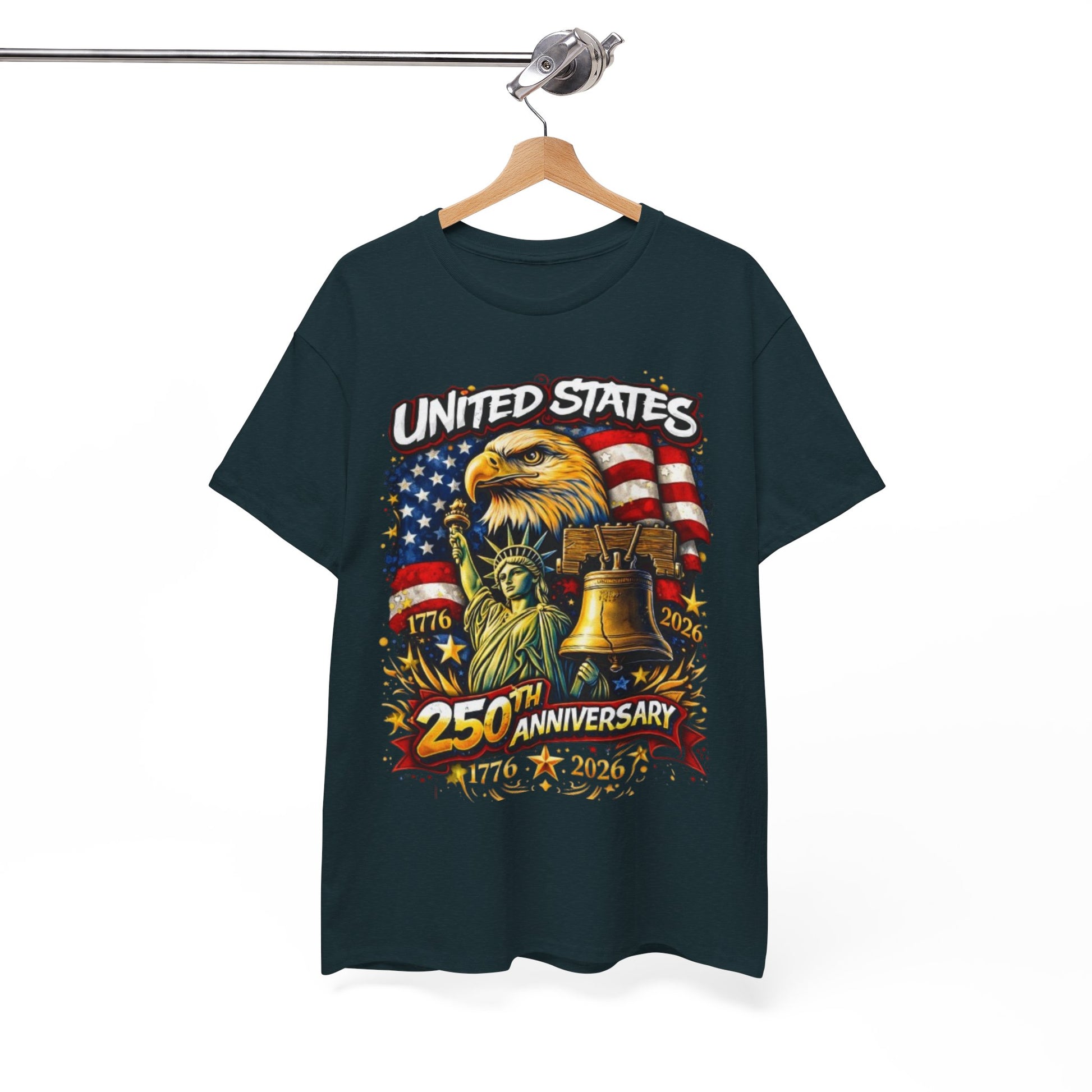 White Smoke United States 250th Anniversary Streetwear T-Shirt – Patriotic Urban Graphic Tee
