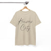 White Smoke Kansas City Script Tee — Minimalist City Name T‑Shirt