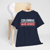 Dark Slate Gray Columbus Blue Jackets Retro Block  T-Shirt