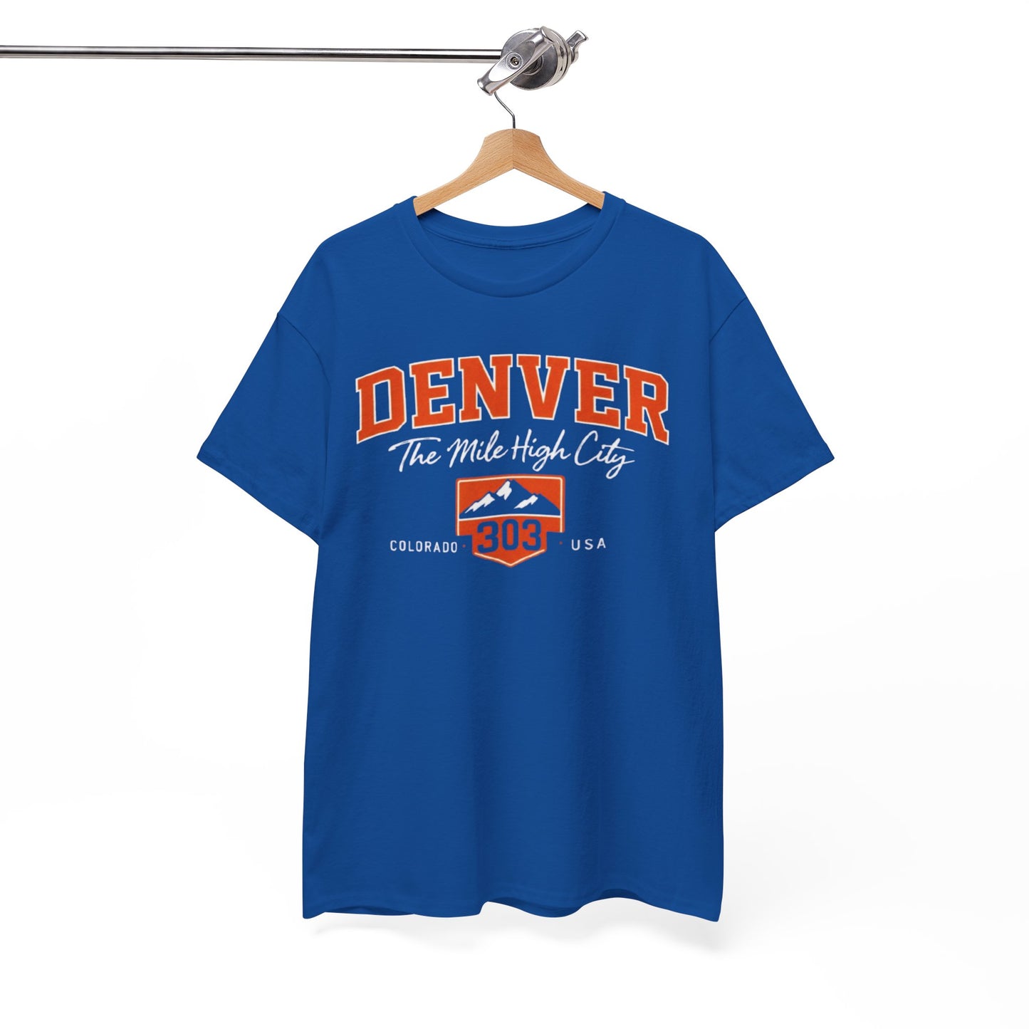 Denver 303 T-Shirt — Retro Orange City Crest Tee