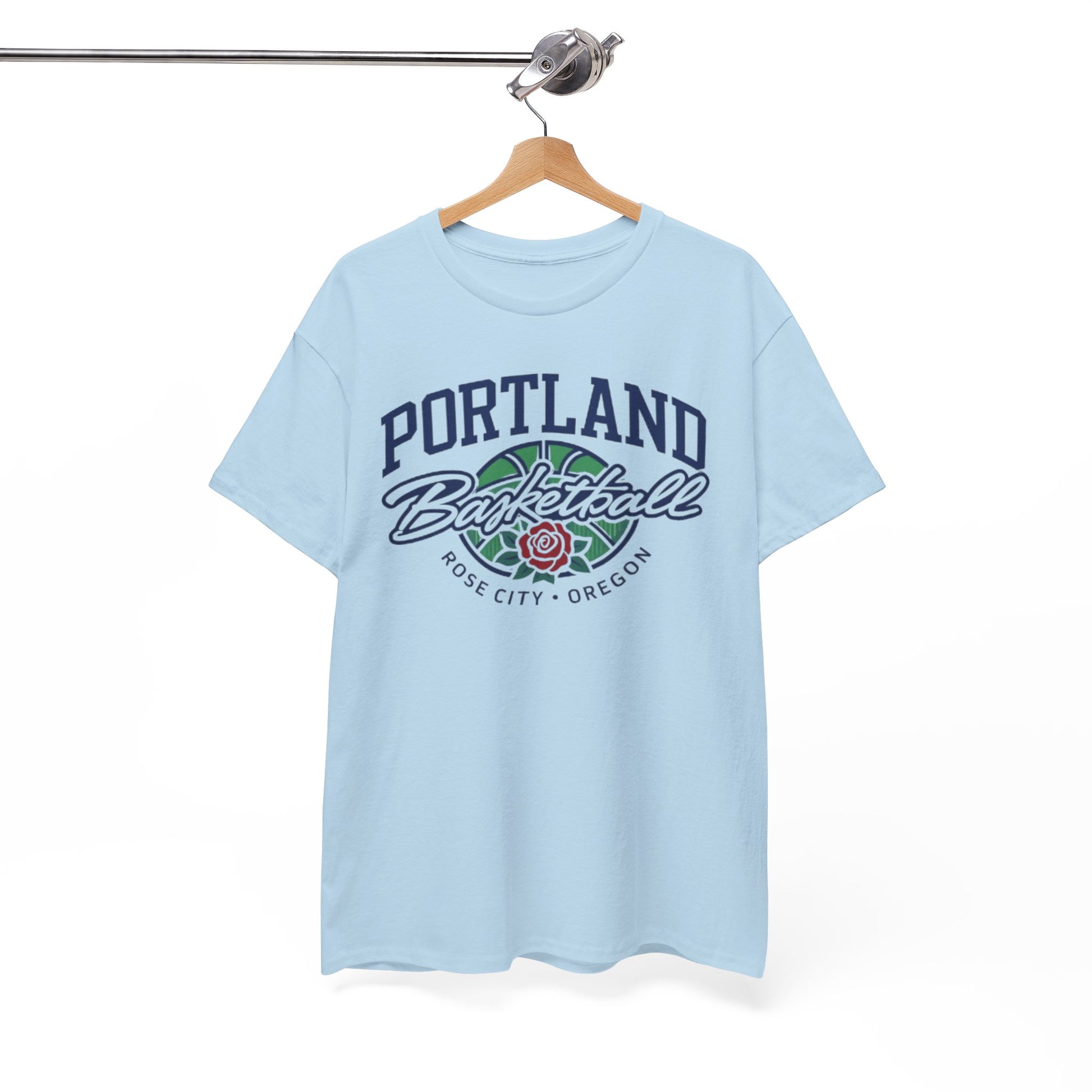 White Smoke Portland Basketball Rose City Tee City sports tee  Rose City top Sporty streetwear