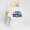 Lavender Texas Football Shirt – Sundays Hit Different in Texas Dallas Game Day T Shirt