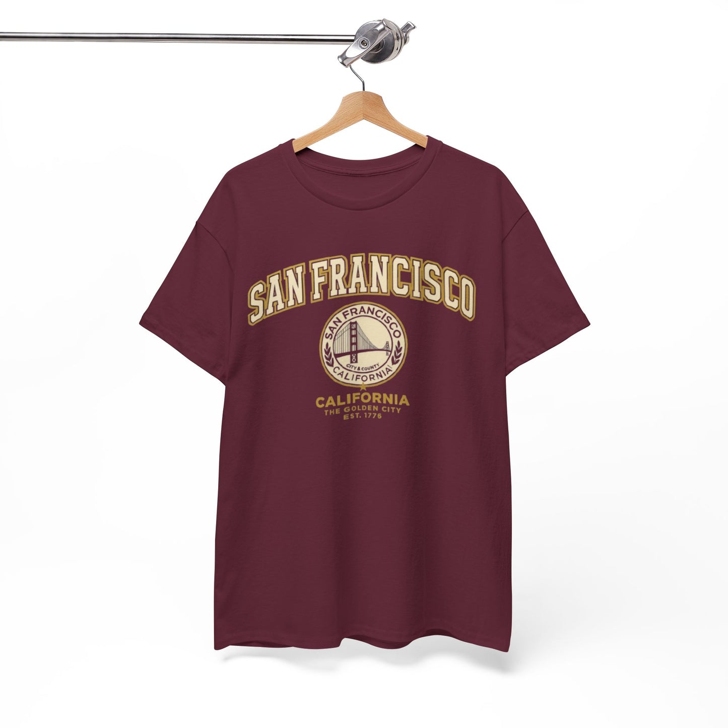 White Smoke Golden City San Francisco Heritage Graphic T-Shirt – California Urban Classic Tee