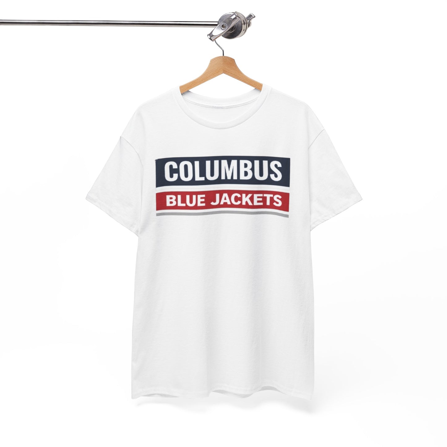 White Smoke Columbus Blue Jackets Retro Block  T-Shirt