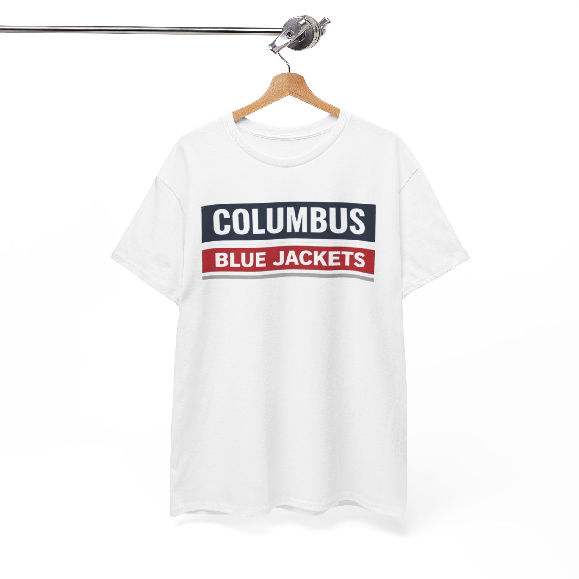 White Smoke Columbus Blue Jackets Retro Block  T-Shirt