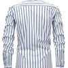 White Smoke Men's Fashion Casual Digital Stripe Long-Sleeve Shirt, Stretch Wrinkle-Resistant Premium Versatile Lightweight Date Shirt