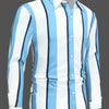 Alice Blue New Men'S Striped Long-Sleeve Business Shirt