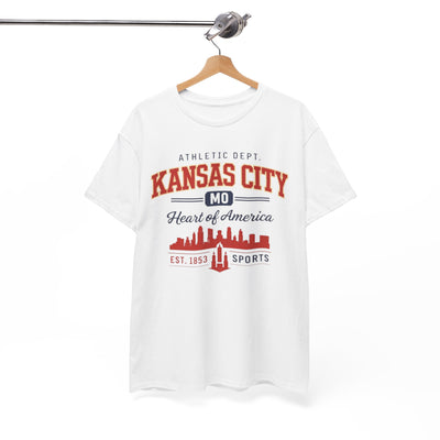 White Smoke Kansas City MO Skyline T-Shirt — Heart of America Athletic Tee