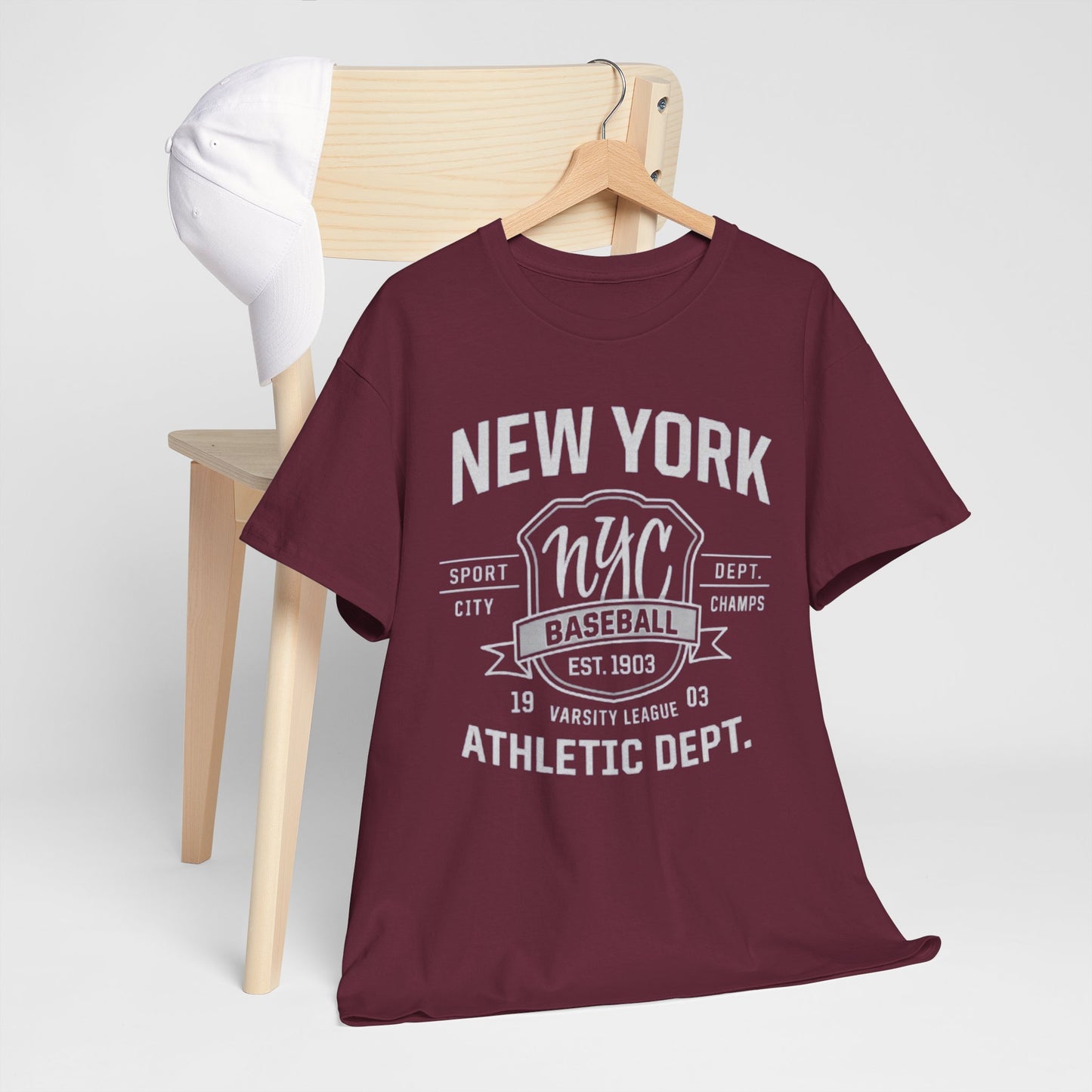 New York NYC Baseball Athletic Dept. T‑Shirt — Vintage Varsity Sports Tee