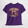 Dark Slate Blue Chicago 1987 Vintage Sports T-Shirt – Retro Baseball and Football Graphic Tee