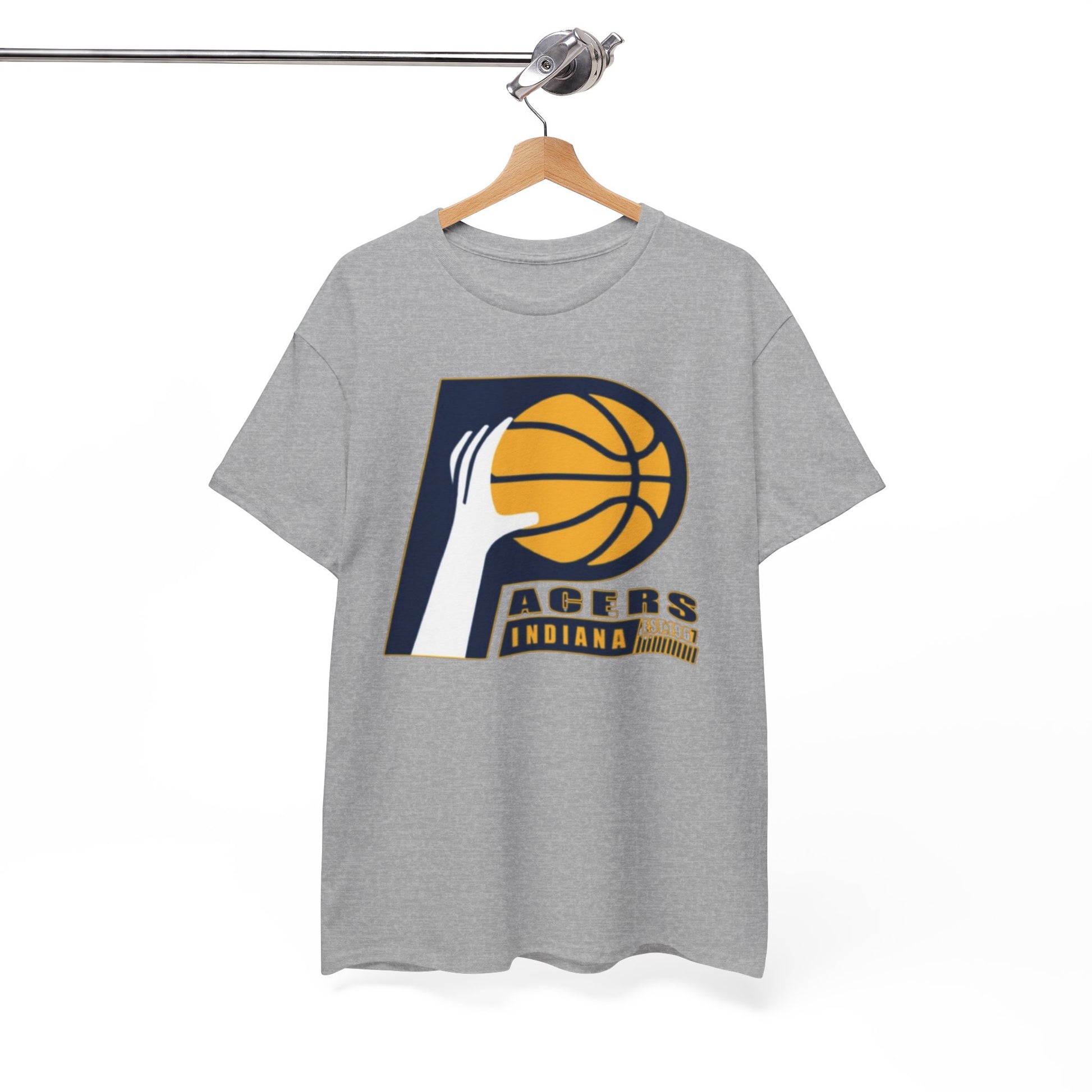 White Smoke Pacers Indiana Basketball  Tee — Retro Fan Shirt