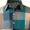White Smoke Men'S Casual Lapel Collar Shirt | Loose Fit, Long Sleeve, Plaid Pattern, Single Breasted, Non-Stretch Fabric, Ideal for Daily and Semi-Formal Wear, Hand Washable