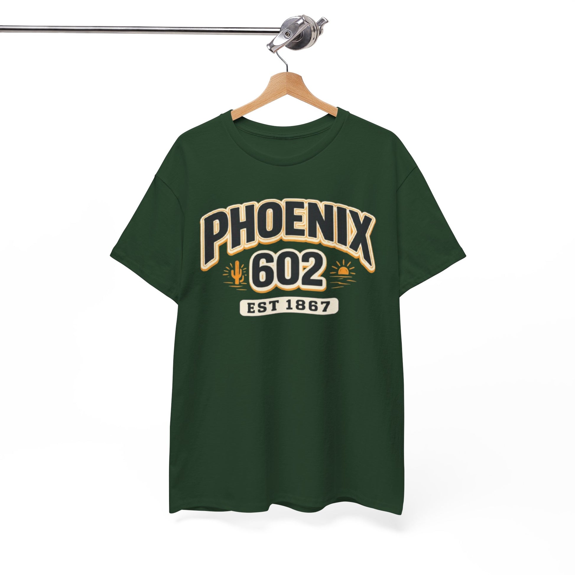 White Smoke Phoenix 602 T-Shirt – Retro Arizona City Tee (EST 1867)