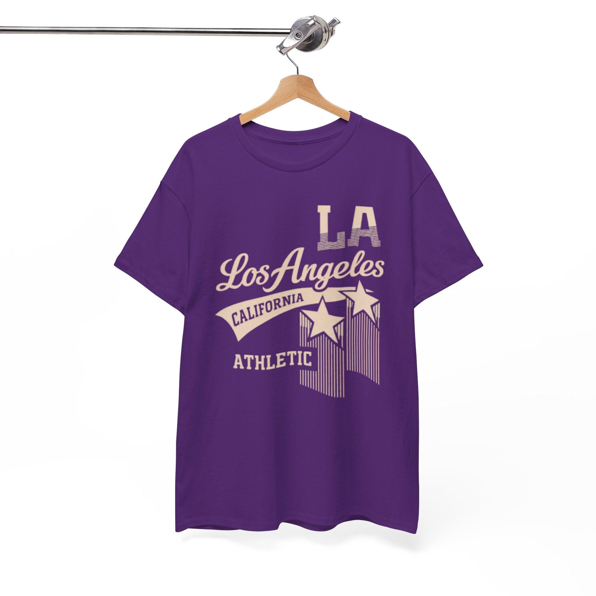 White Smoke Los Angeles Athletic Tee — LA California Vintage Stars T-Shirt