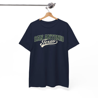 San Antonio Texas Vintage Tee — Retro City Script T-Shirt – sportswear style, fan gear, image 1.0