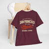 Lavender San Francisco Majestic Baseball Tee — Vintage West Coast Baseball Legends Shirt