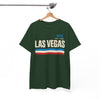White Smoke Las Vegas Vintage Stripe Tee — Nev. EST. 1905 Retro City T‑Shirt