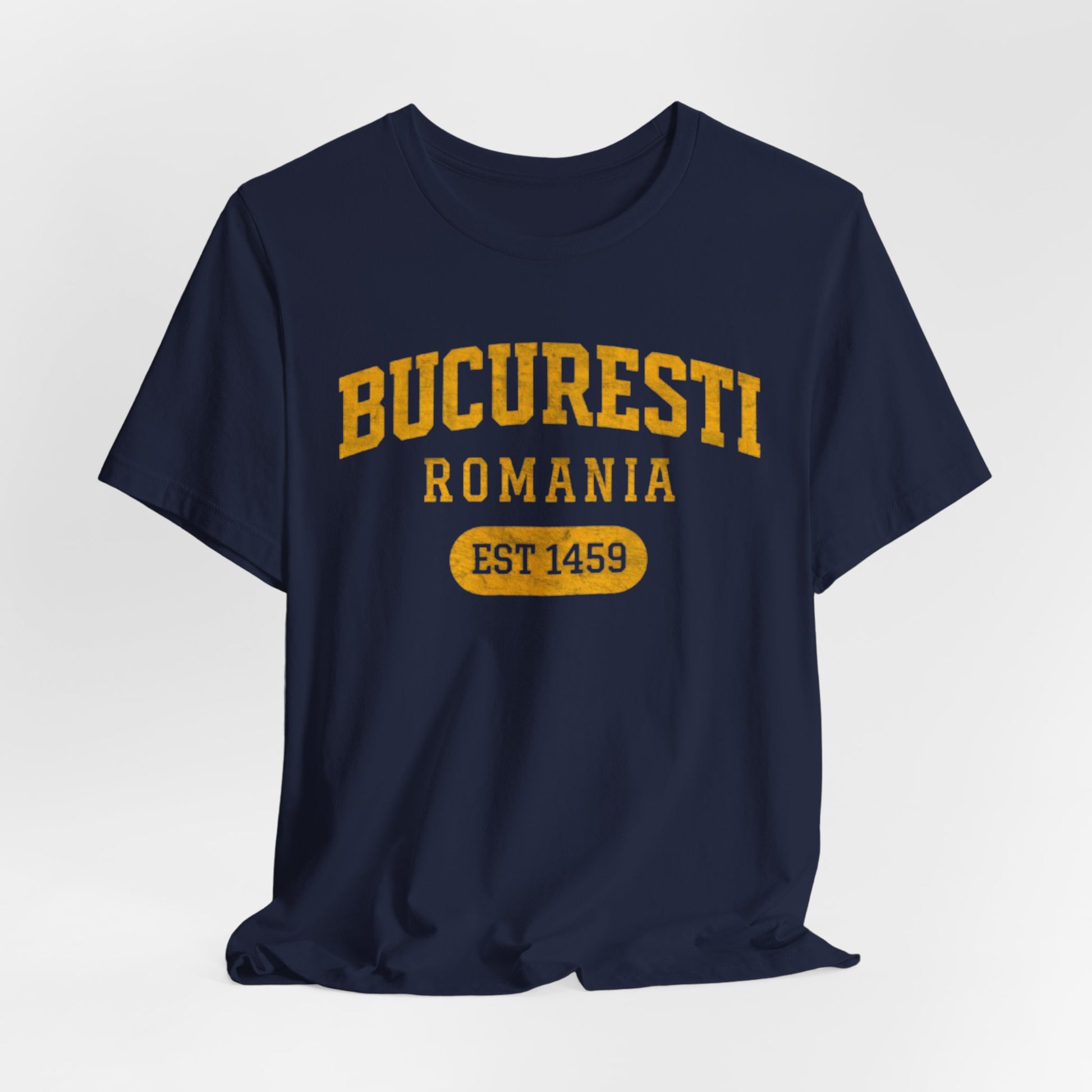 Dark Slate Gray Tricou Bucuresti Romania EST 1459 — Tricou Vintage Collegiate City
