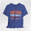 Lavender Chicago Football Tee — Soldier Field Vintage-style Fan Shirt