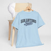 Light Blue San Antonio Texas Retro Script T-Shirt — Vintage City Tee