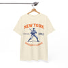 White Smoke New York Baseball League T-Shirt – Vintage Athletic Streetwear Tee