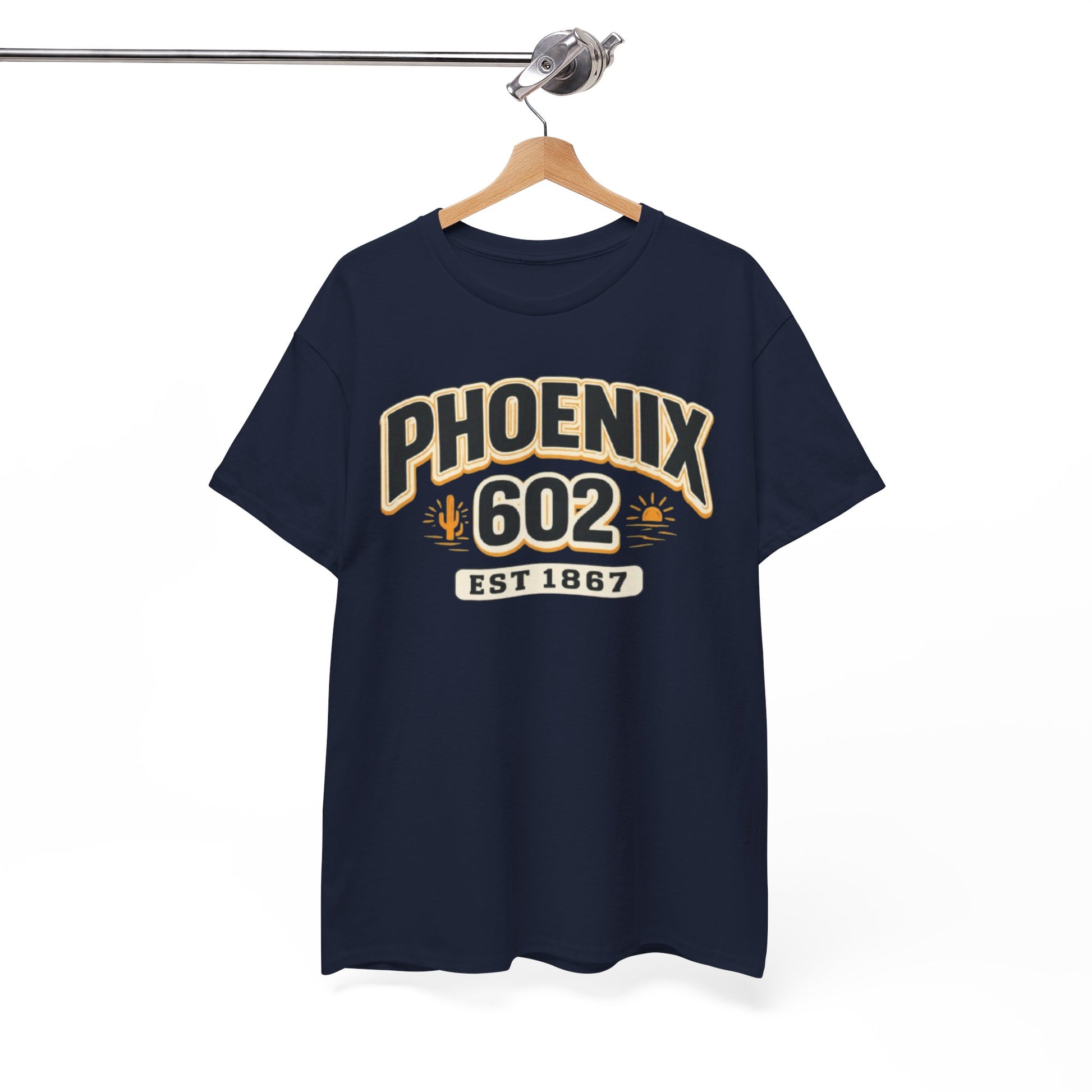 White Smoke Phoenix 602 T-Shirt – Retro Arizona City Tee (EST 1867)