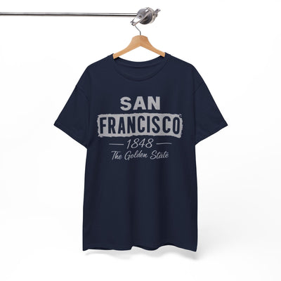 White Smoke San Francisco Golden State Heritage T-Shirt – 1848 City Streetwear Graphic Tee