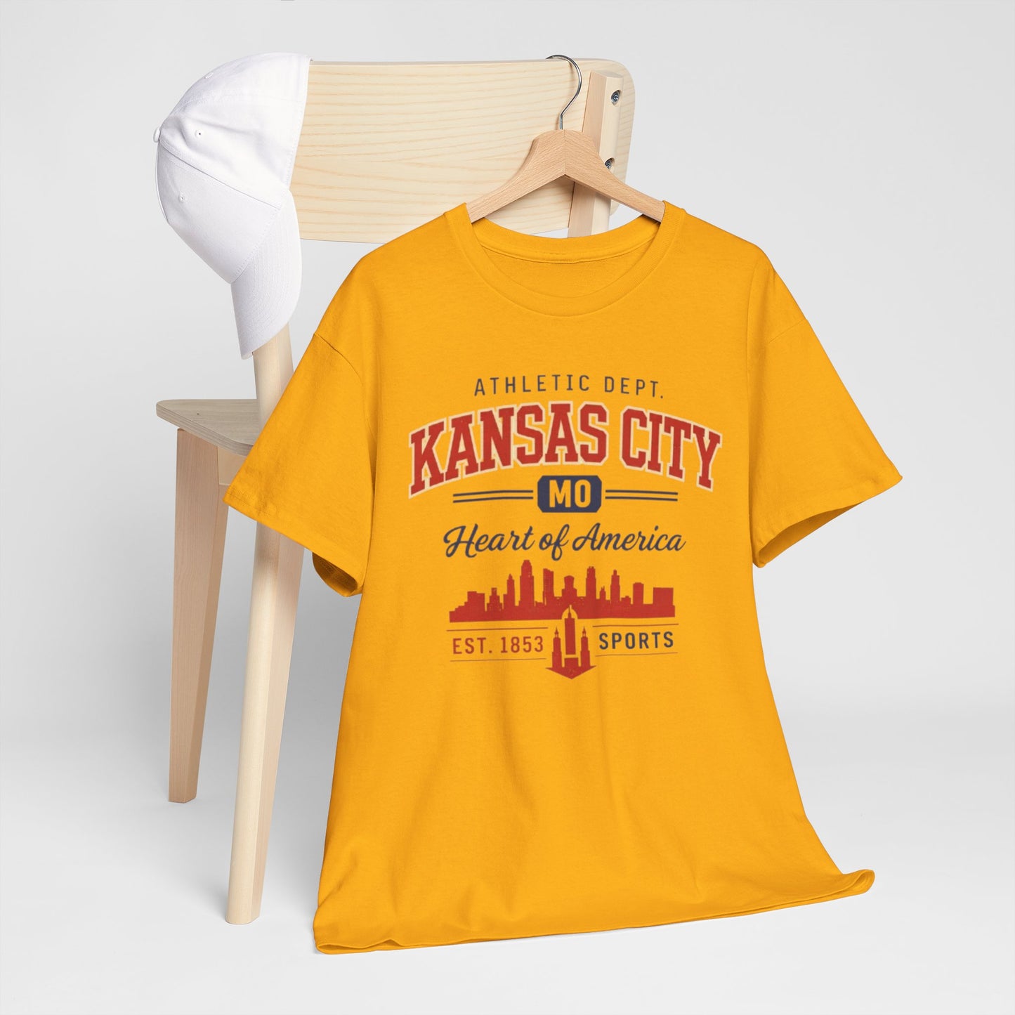 Goldenrod Kansas City MO Skyline T-Shirt — Heart of America Athletic Tee