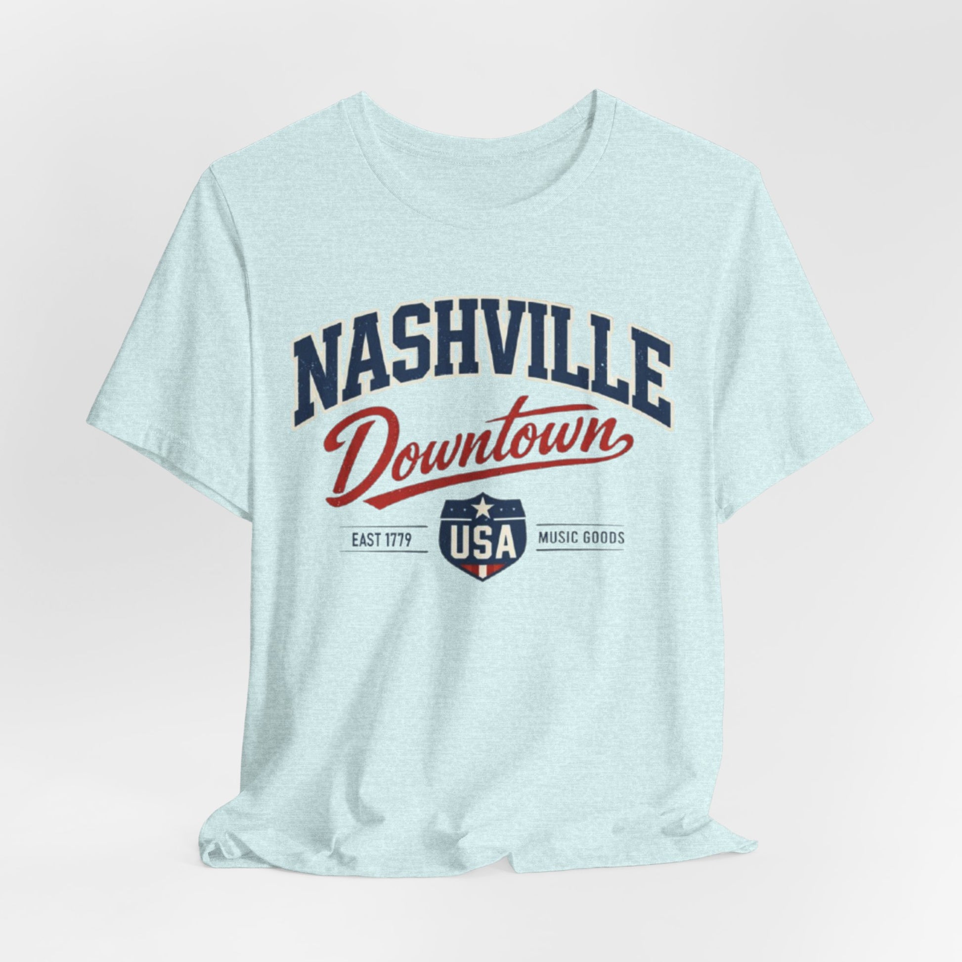 Lavender Nashville Downtown Tee — Vintage USA Music City Shirt