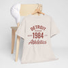 Light Gray Detroit 1984 Athletics T‑Shirt vintage athletic  retro sports tee casual streetwear  Michigan tee  college style