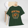 Lavender New York Empire State Vintage Tee — Established 1788 City Skyline Shirt worn-in college style t-shirt
