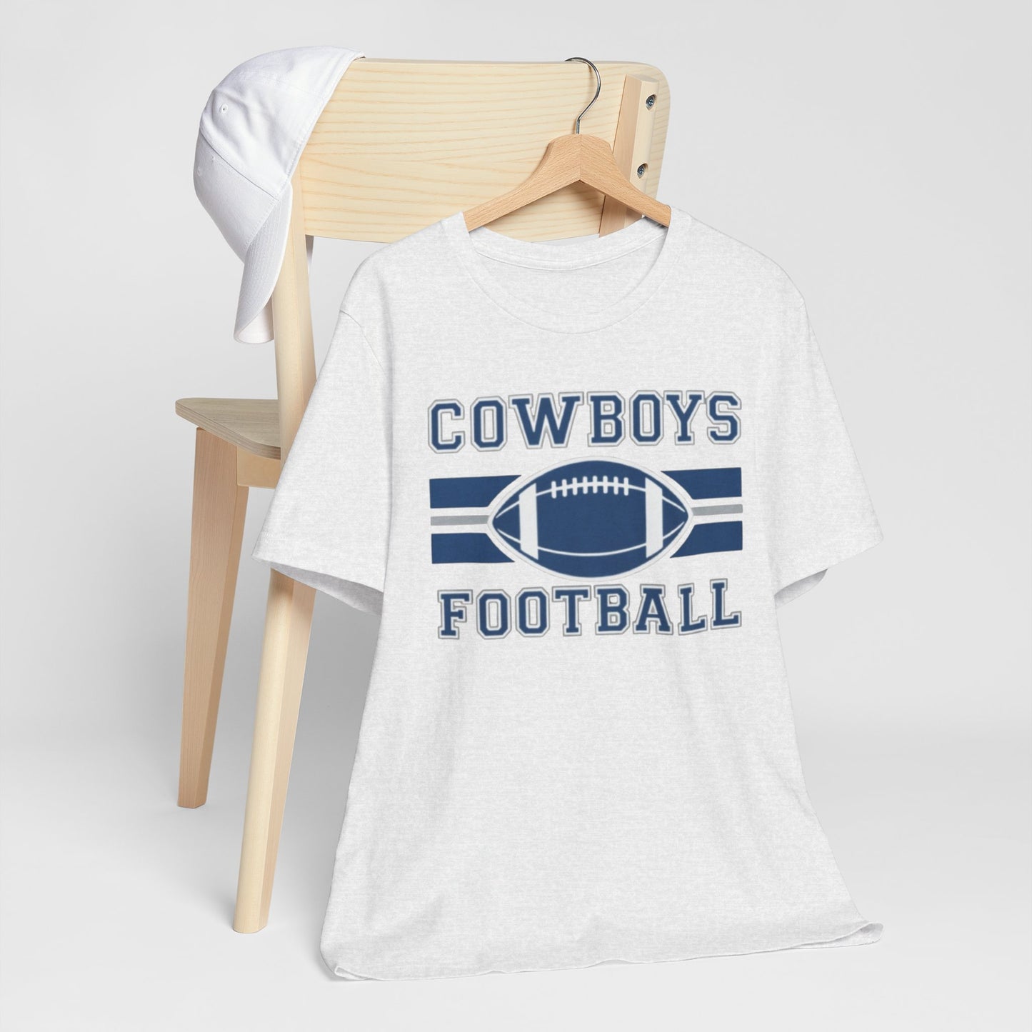 Lavender Cowboys Football T‑Shirt – Retro Striped Football Tee