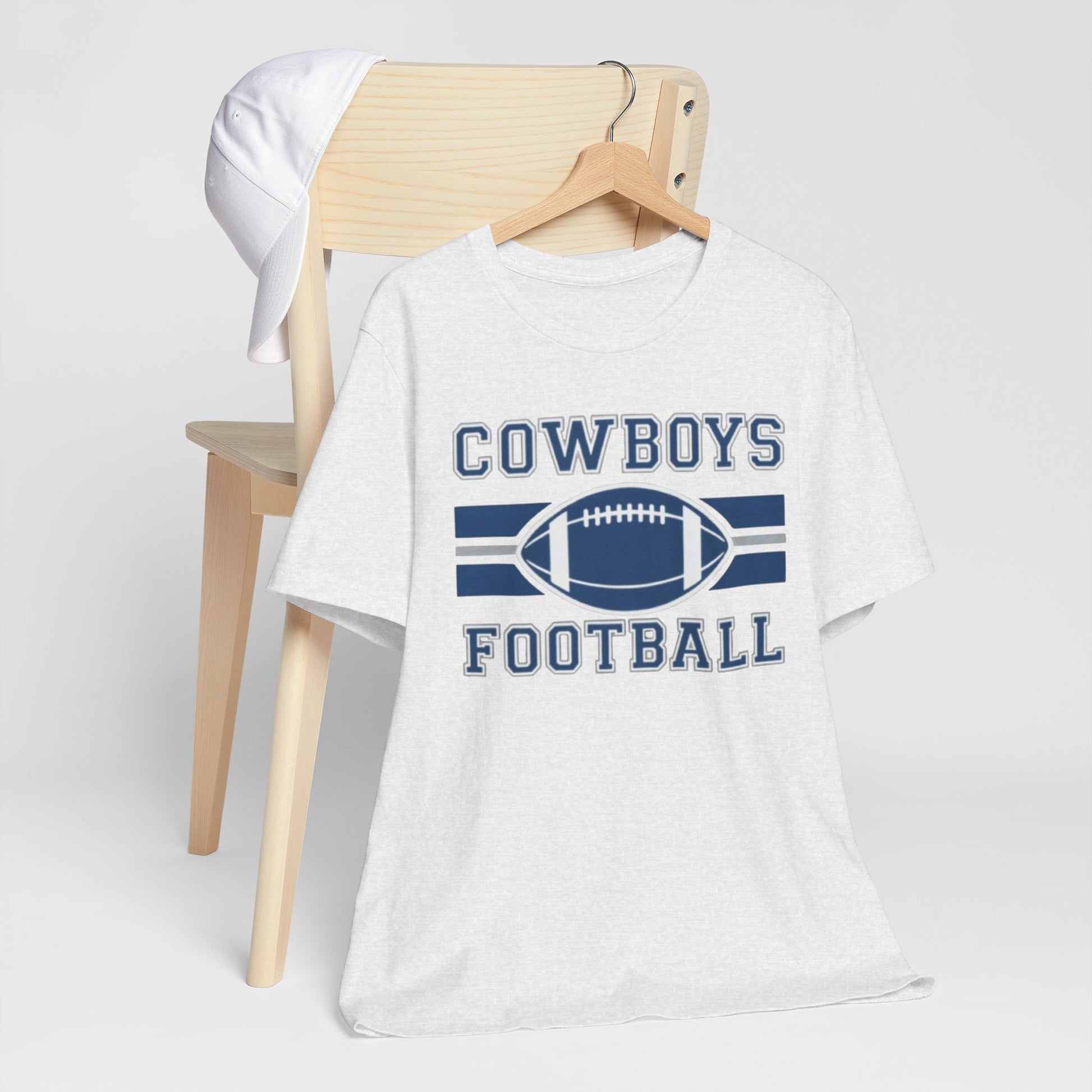 Lavender Cowboys Football T‑Shirt – Retro Striped Football Tee