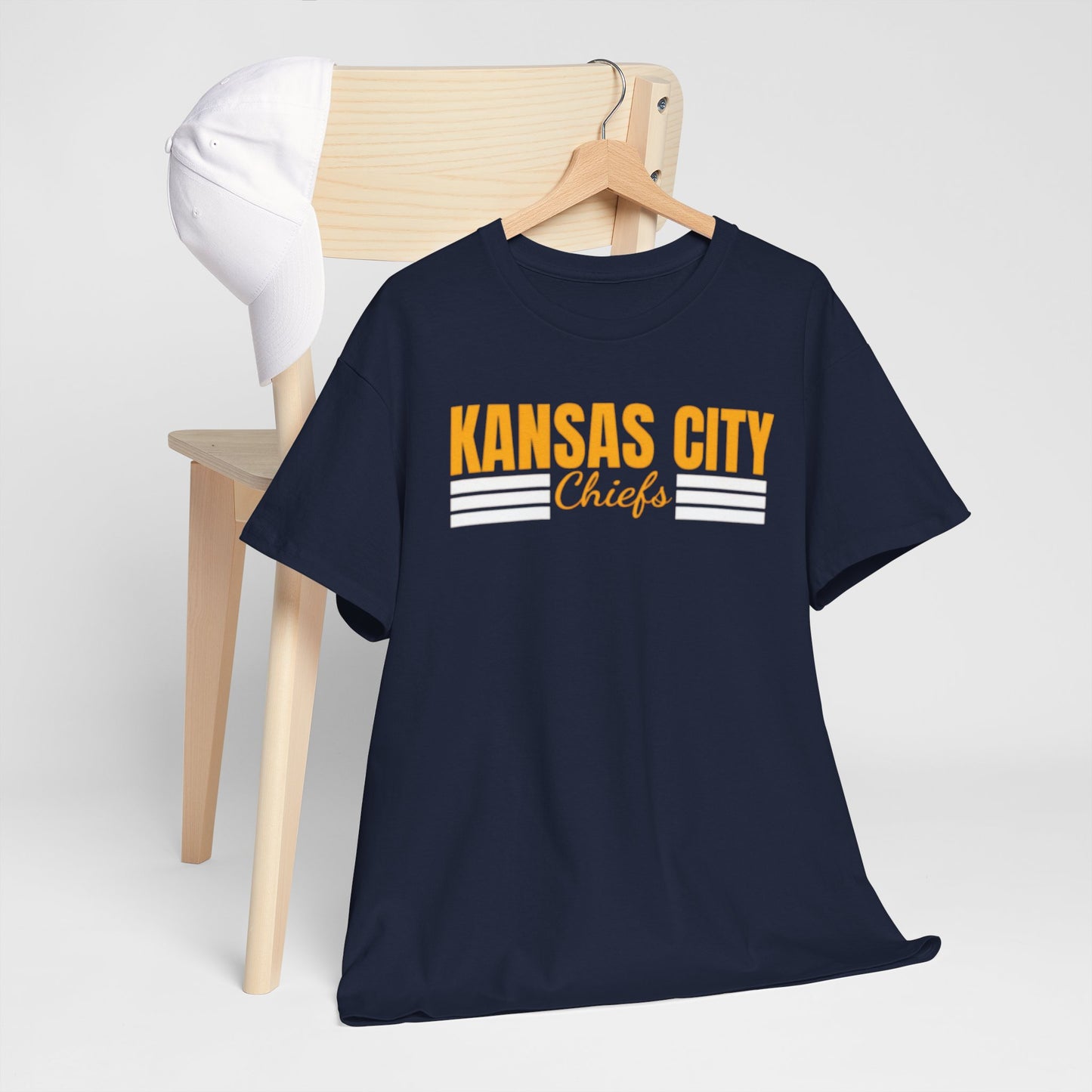 Dark Slate Gray Kansas City Chiefs Retro Stripe T-Shirt