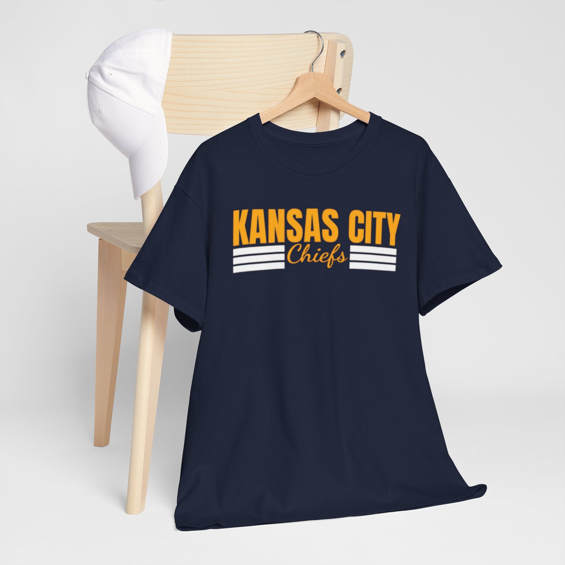Dark Slate Gray Kansas City Chiefs Retro Stripe T-Shirt