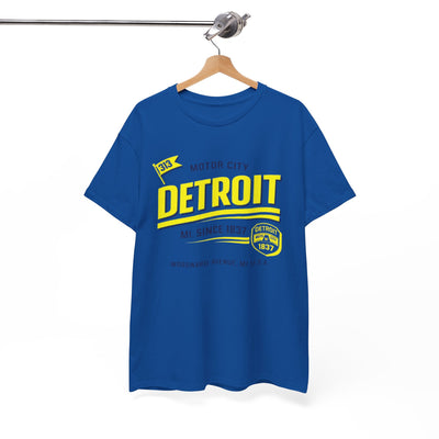 Detroit Motor City Graphic Tee - Retro 'MI. Since 1837' Orange T-Shirt – football shirt, fan gear, image 1.0