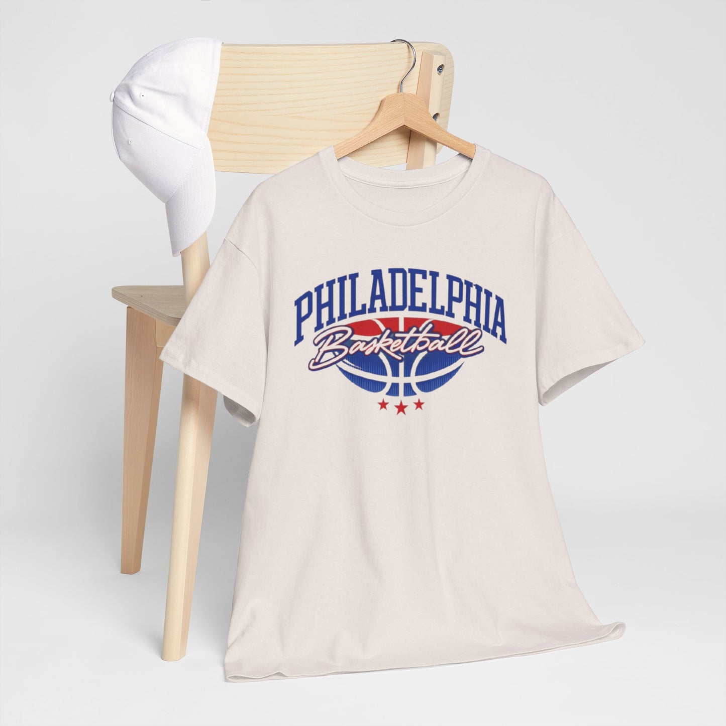 Philadelphia Basketball Tee — Retro Varsity Logo Shirt