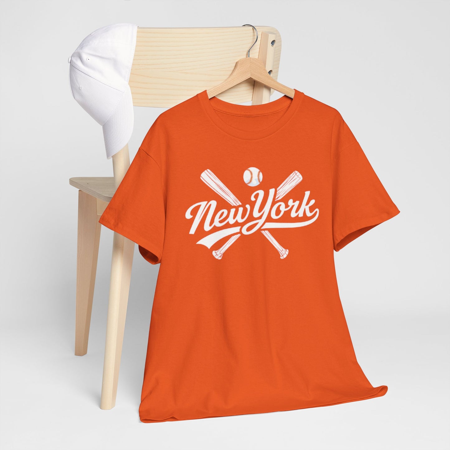 New York Baseball T-Shirt — Crossed Bats tee