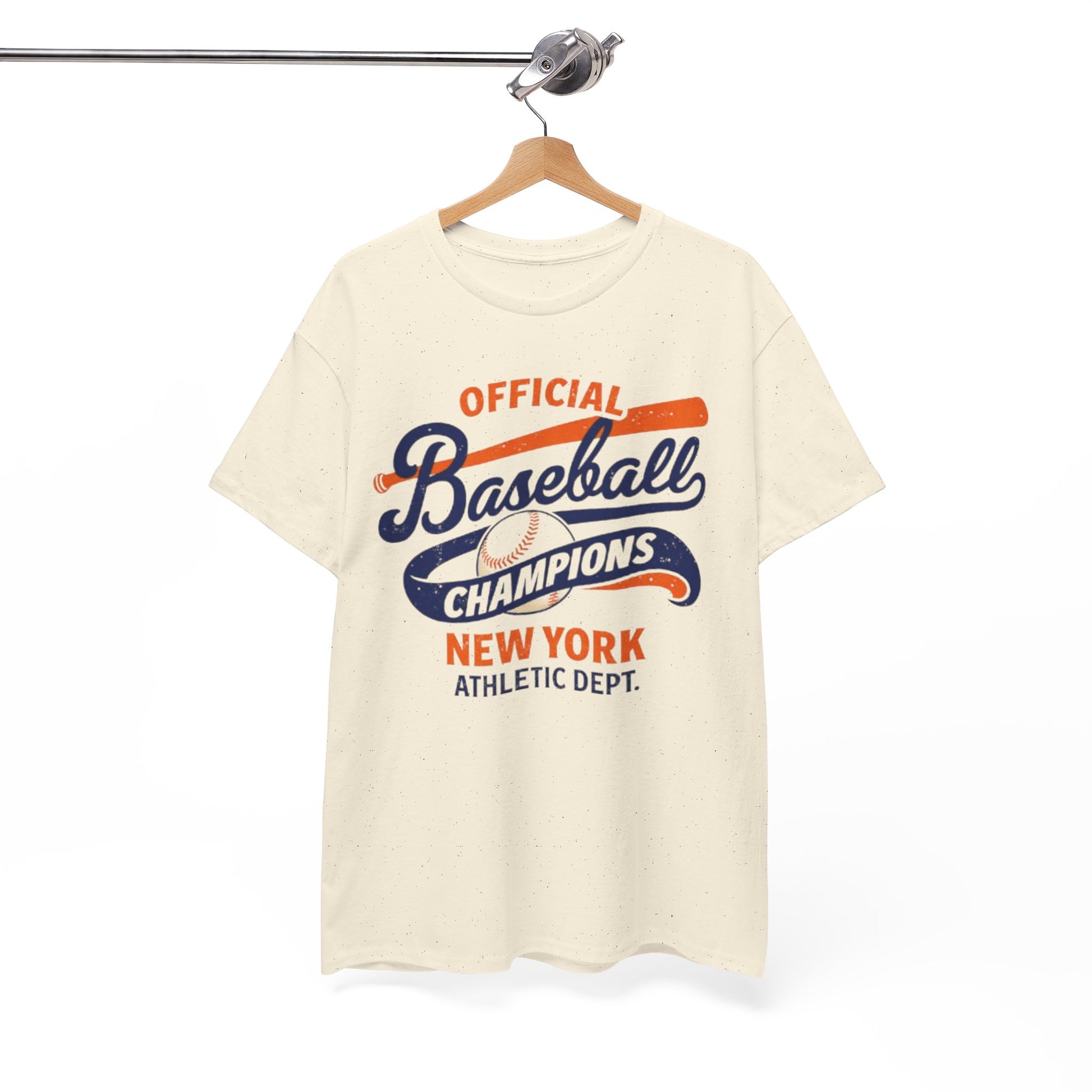White Smoke Baseball Champions Tee — Official New York Athletic Dept. Shirt