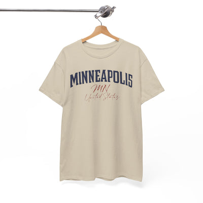 Minneapolis Vintage Script Tee — Minneapolis MN Retro City T-Shirt
