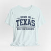 Lavender Texas Football Shirt – Born in Texas Built for Sundays Dallas Game Day T Shirt